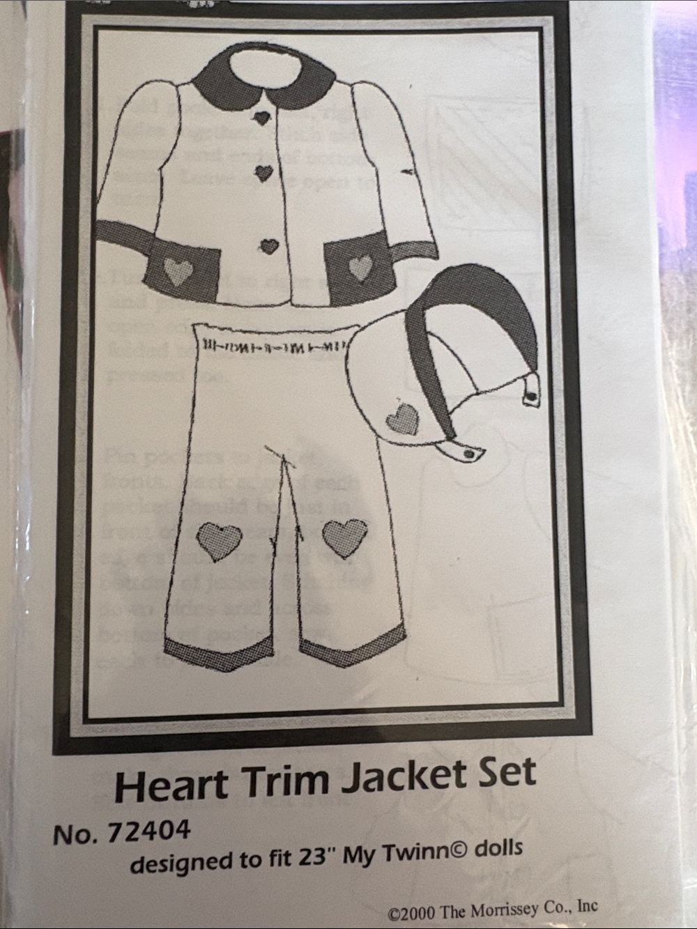 Morrissey Y? Heart Trim Jacket Set in White and Black